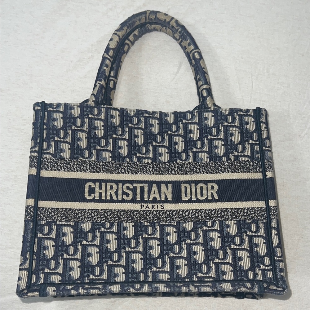 Dior Blue and Cream Tote Bag